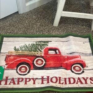 Red Holiday Truck Doormat